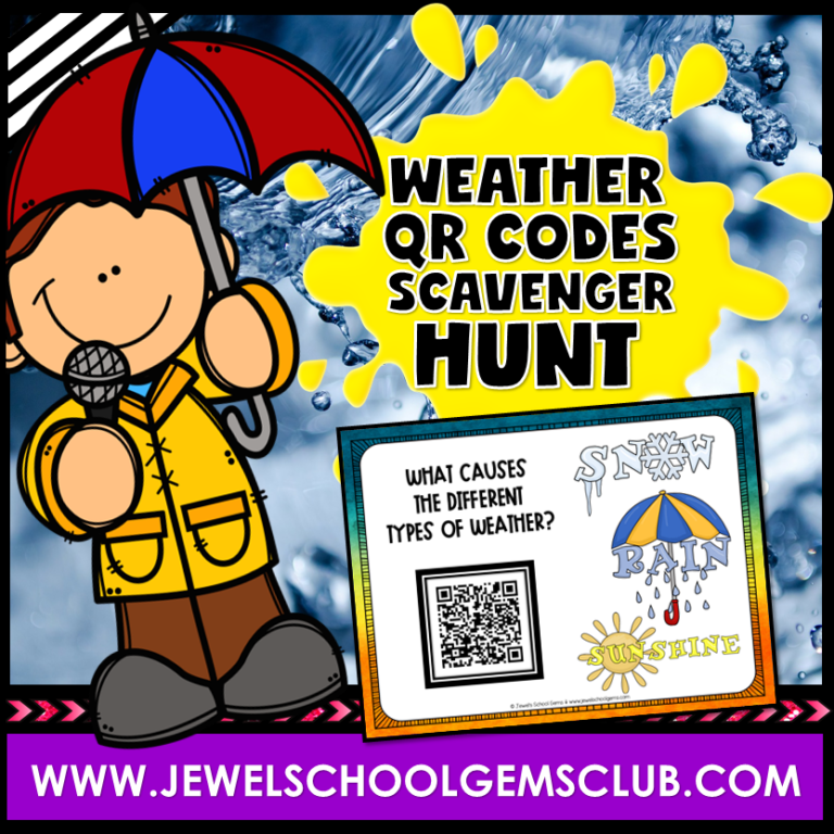 Weather math worksheets qr codes